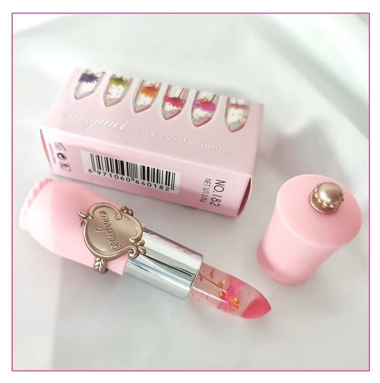 6-Color Transparent Moisturizing Jelly Color Changing Lipstick Temperature Changing Flower Lipstick