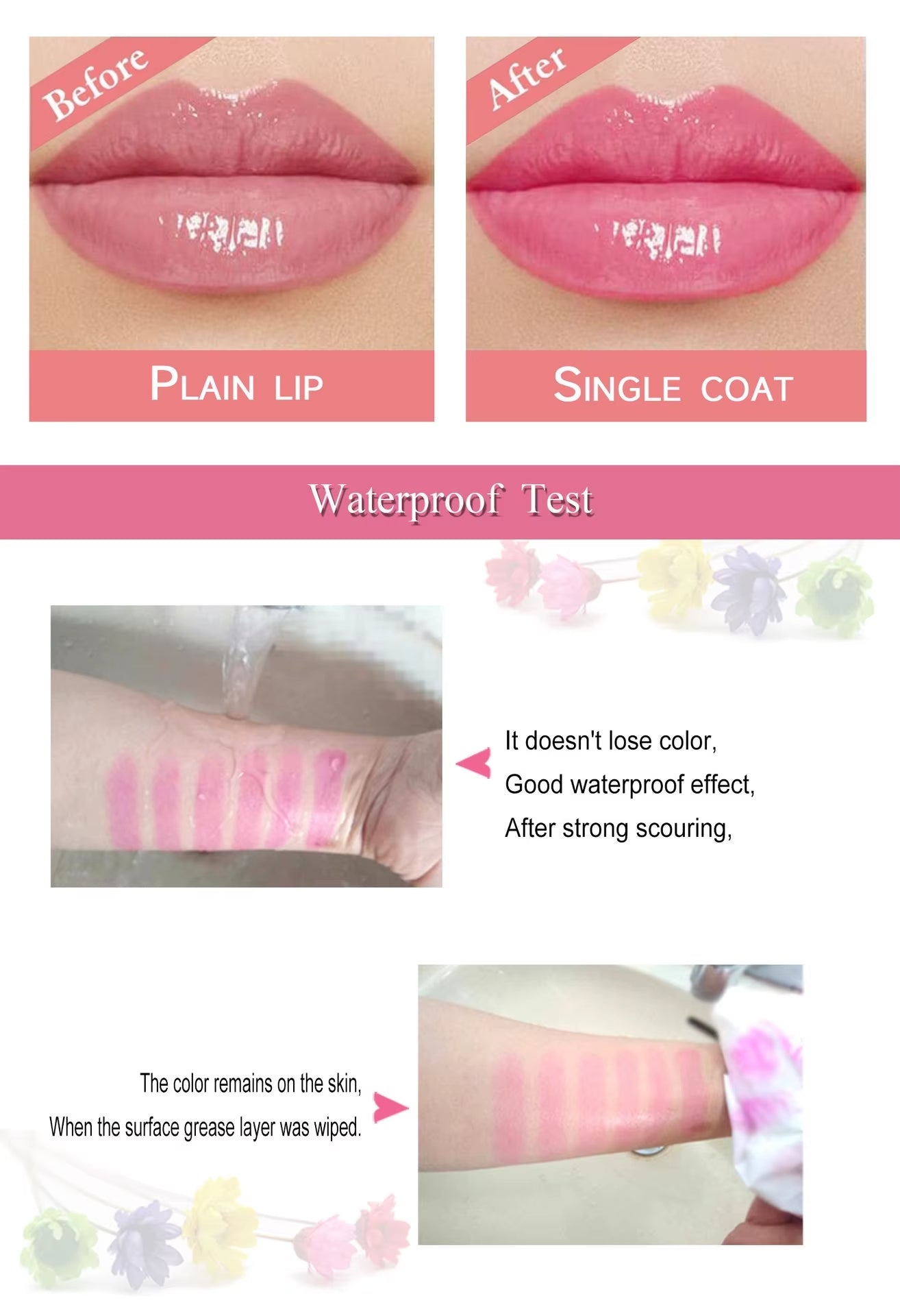 6-Color Transparent Moisturizing Jelly Color Changing Lipstick Temperature Changing Flower Lipstick