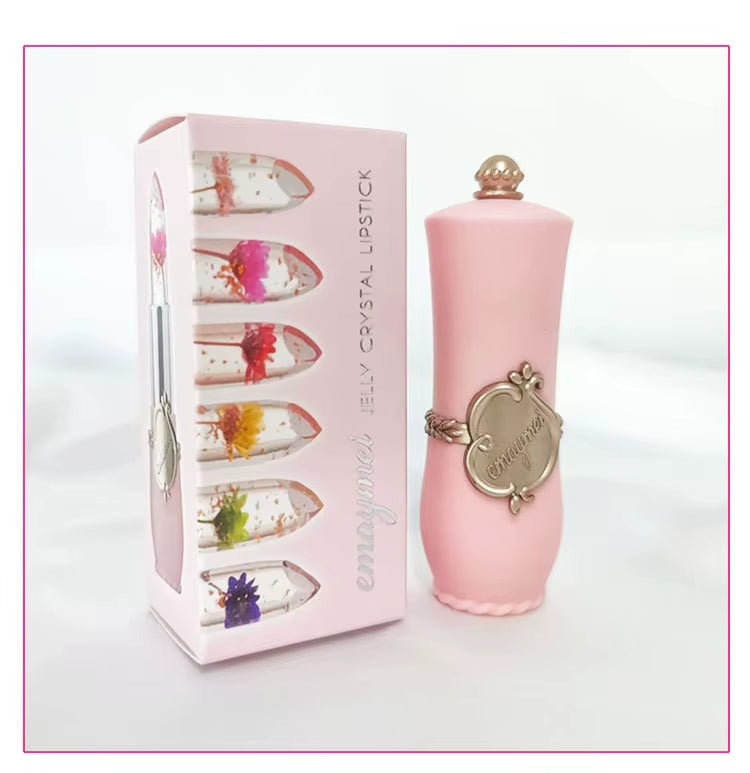 6-Color Transparent Moisturizing Jelly Color Changing Lipstick Temperature Changing Flower Lipstick